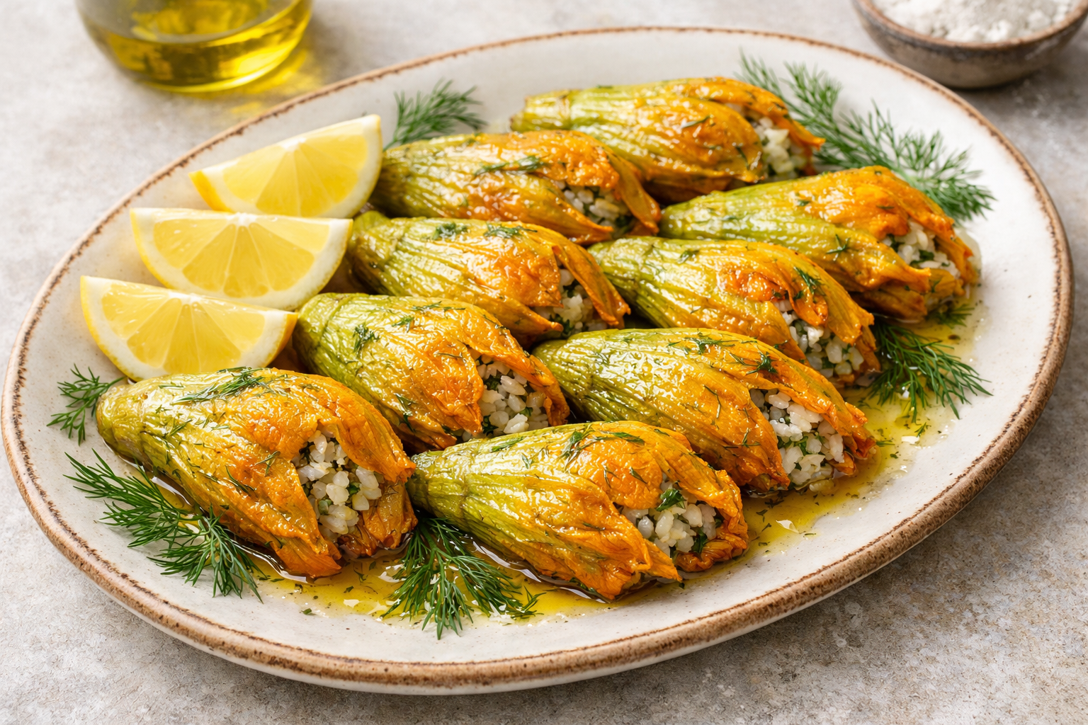 Kabak çiçeği dolması