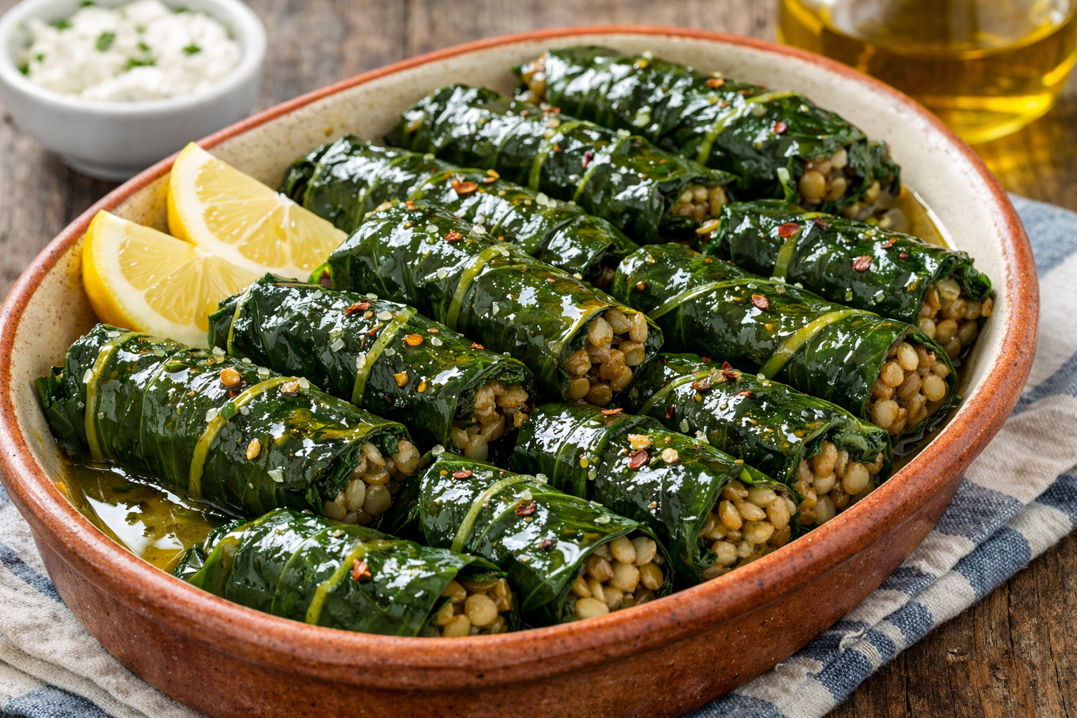 Mercimekli pazı sarması