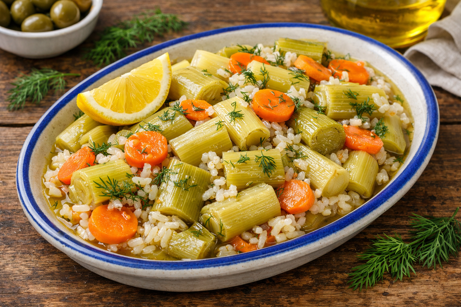 Zeytinyağlı pırasa